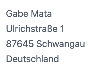 Impressum Information